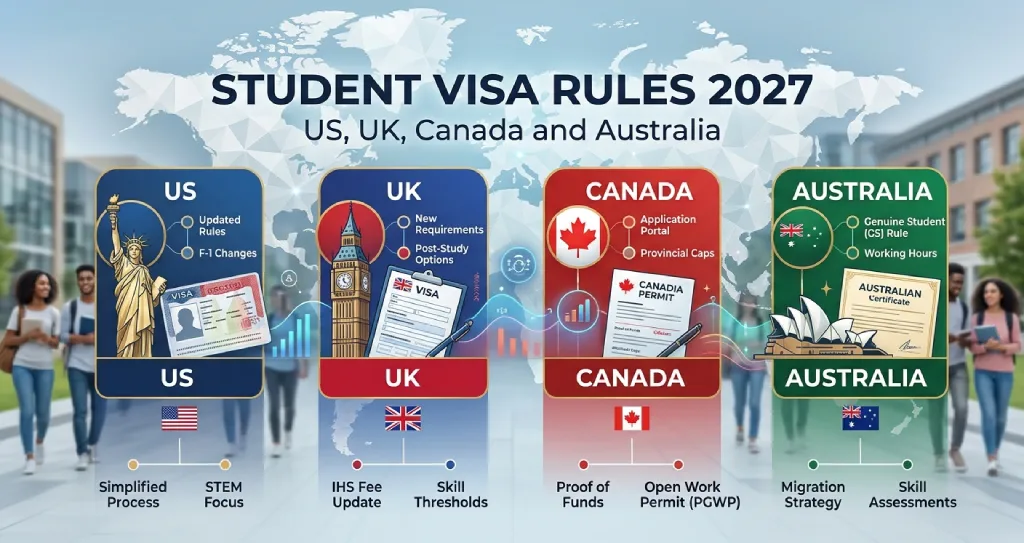 Student Visa Rules 2027: US, UK, Canada And Australia